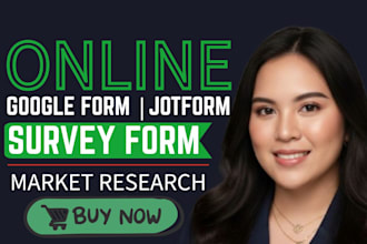create google form jotform online survey for market research