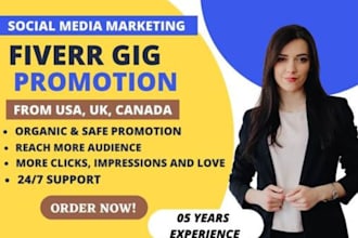 promote your fiverr gig and advertise your fiverr gig on social media