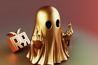 create digital character design, futuristic 3d sculpture,pop art style,toy model