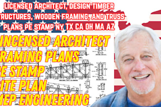 licensed architect, design timber structures, wooden framing, and truss plans