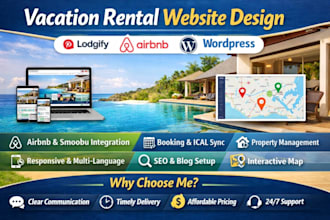 design vacation rental website, airbnb website, lodgify, short term rental