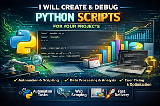 create and debug python scripts for your projects