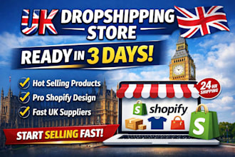 build a profitable UK shopify dropshipping store ready to launch
