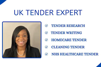 professional bid writer for UK tenders and government contracts