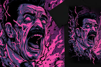 create a custom alien, horror, or fantasy tshirt design