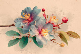 design botanical illustration art for you