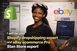 be your shopify dropshipping expert and ebay ecommerce pro stan store expert