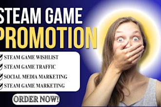 do steam game promotion to boost organic steam game wishlist and visit