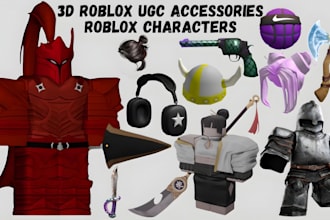 design 3d roblox ugc accessories, roblox clothing, roblox wearable, ugc model