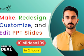make, redesign, customize, and edit PPT slides