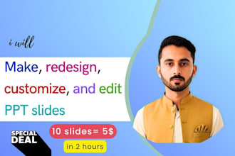 make, redesign, customize, and edit PPT slides