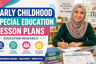 write early childhood, special education, lesson plans and research