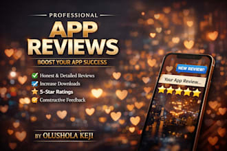 give real app reviews and feedback for android and ios apps