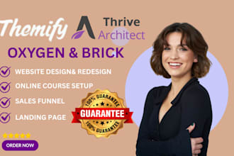 design and redesign themify thrive wp website architect oxygen brick builder