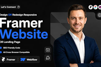 design framer website, webflow website, figma to framer