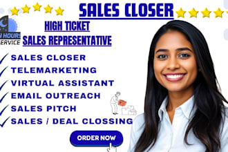 do sales closer telemarketing salesperson sales agent with virtual assistant