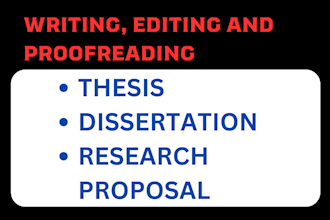edit and proofread thesis, dissertation, and research proposal