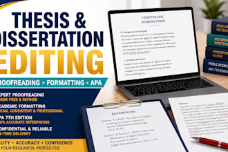 edit and proofread your thesis, dissertation, or research proposal