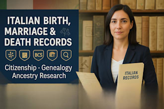 search italian birth and marriage death records for citizenship