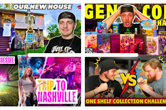 design viral concert, event, trip and travel vlog thumbnails