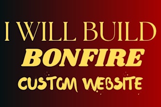 design and set up bonfire merch store