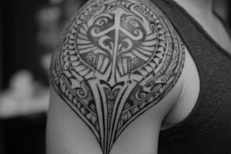 design a polynesian maori tribal tattoo