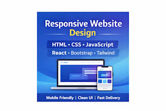 build a responsive page using HTML CSS bootstrap and react