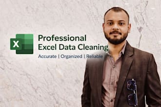 clean, format and organize excel data professionally
