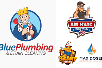 design logo for cleaning, barber, plumbing, handyman, chef