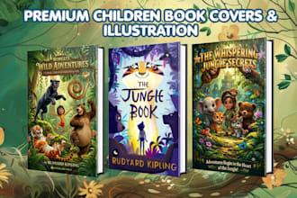 children storybook, kids storybook art design illustrate storybook cover design