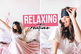 design eye catching daily routine and grwm vlog thumbnails