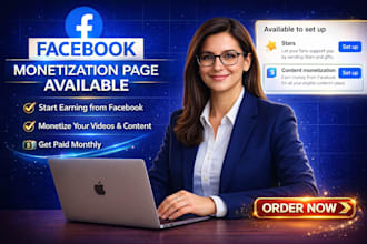 provide full facebook content monetization setup page