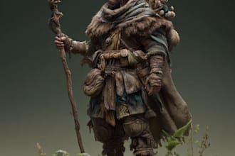 make a unique fantasy game character art
