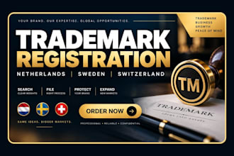 register your trademark in netherlands, sweden and switzerland