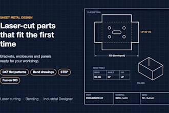 design sheet metal parts and dxf files for laser cutting