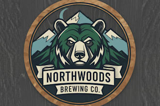 design a fierce custom bear mascot logo for your company