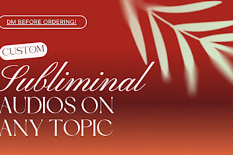 create a subliminal on any topic
