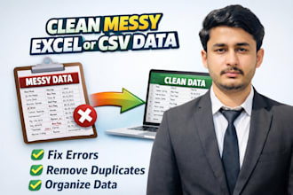 clean messy excel or CSV data for better accuracy