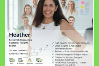 deliver user interviews, usability tests, and UX insights