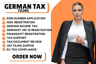 do german tax, finanzamt, ioss registration, eori number, vat id, tax return