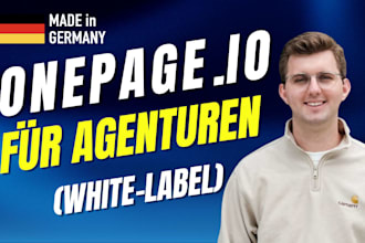 use onepage io to build white label websites for your agency