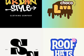 do modern minimalist custom brand logo design for your business