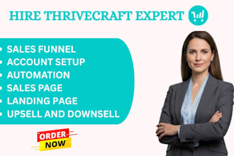 do sale funnel through thrivecart, thrivecart, landing page