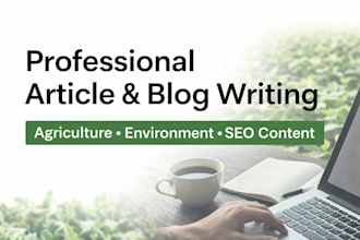 write original and well researched article