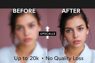 upscale, enhance and sharpen your images to 4k or 8k quality