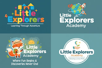 design children, kids, daycare custom logo design for your brand