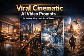 create viral ai video prompts for tiktok, reels and youtube shorts