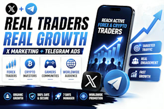 do organlc twitter x marketing bring fast crypto, forex traders via telegram ads