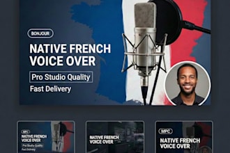 provide a professional native french voice over