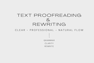 rewrite and improve your text
